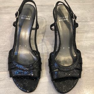 Stuart Weitzman Black Slingbacks Sandals